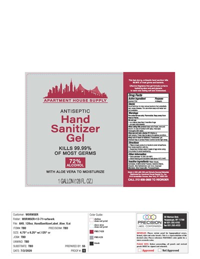 Packaging Label (Ahs 128oz Handsanitizerlabel Aloe V (002))